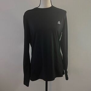 Adidas Women Black Techfit T-Shirt Long Sleeve Large.